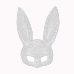 Máscara de conejo blanco